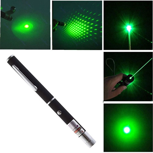 لیزر پوینتر گرین Green laser pointer دارای  ۵ سری و برد ۳ کیلومتر