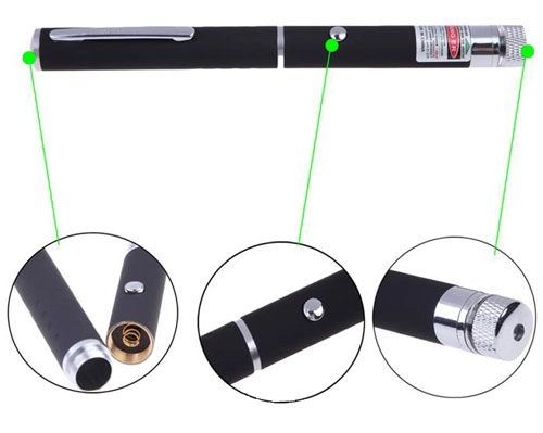 لیزر پوینتر گرین Green laser pointer دارای  ۵ سری و برد ۳ کیلومتر